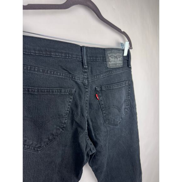 Levi’s 511 Slim Fit Jeans Black Stretch Denim Casual Mid Rise W32 L30 Men’s - Picture 5 of 9